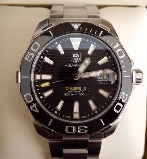 2016 TAG Heuer Aquaracer Calibre 5 Ceramic Bezel - Like New - Full Box and Paperwork