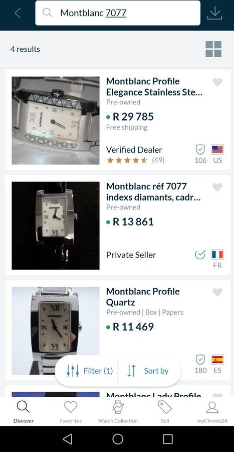 Montblanc Ladies Profile Quartz 24mm x 31mm