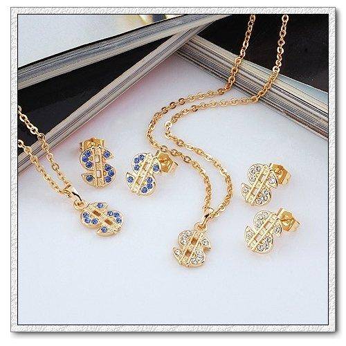 Dollar Sign GP Jewelry Set - In Stock
