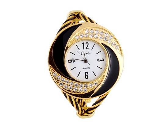 Bracelet Analog Watch with Crystal Decorations