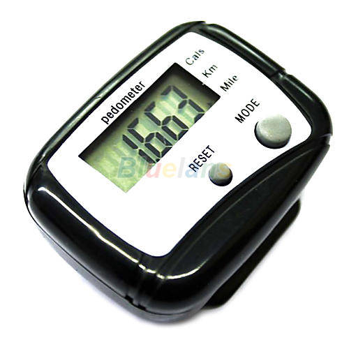 Black LCD Pedometer Step Calorie Counter