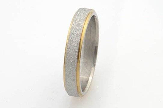 High Quality Unisex Matte Gold Titanium Steel Ring