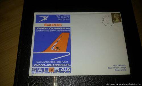 SAA flight cover (No1). Scarce to find in mint condition.
