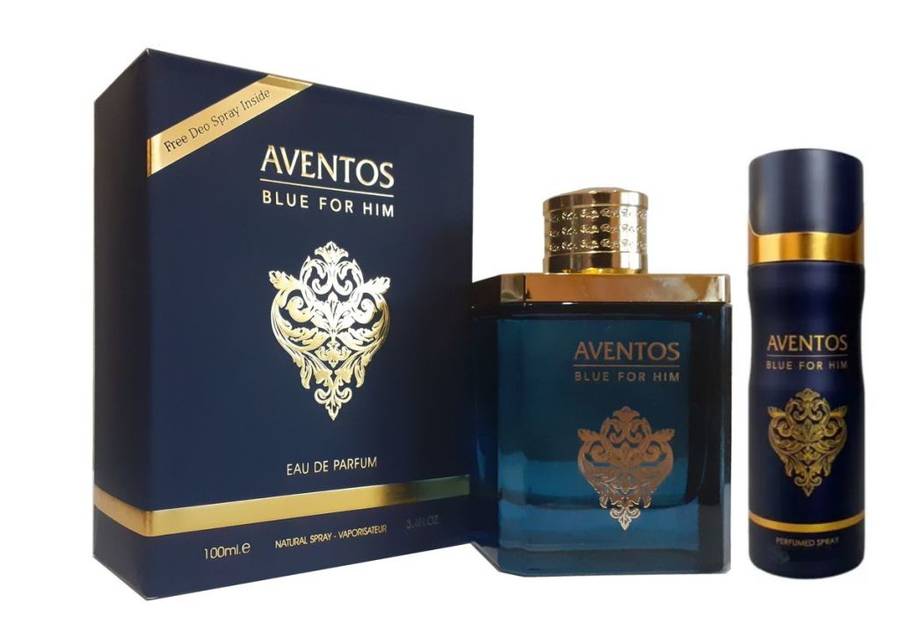 Aventos Blue For Him Eu De Parfum 100ml (Free Deo Included)