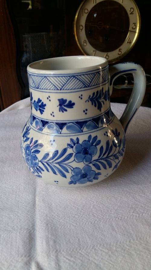 Rare Vintage Delft pint jug - signed by artist dating from 1879