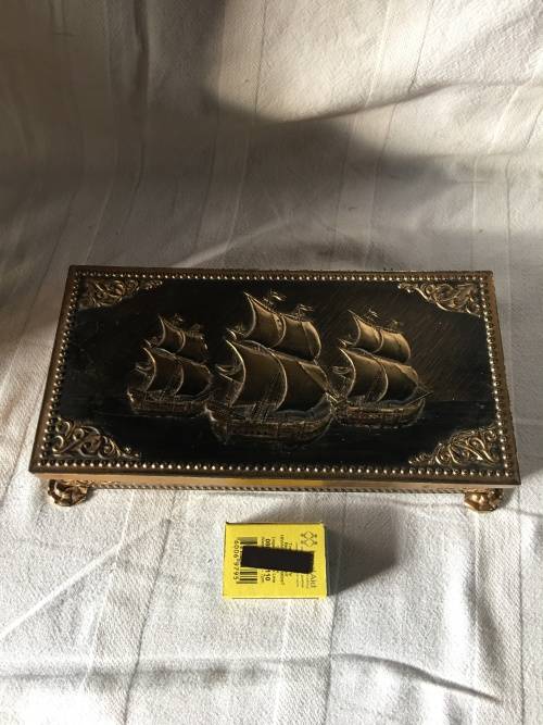 STUNNING BRONZED CIGAR TIN