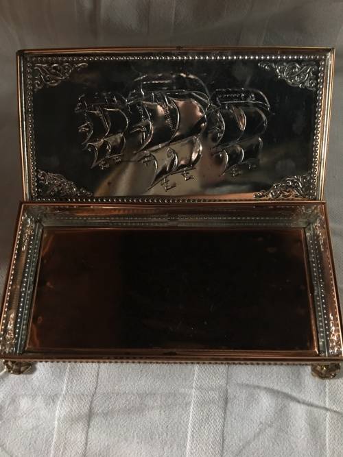 STUNNING BRONZED CIGAR TIN