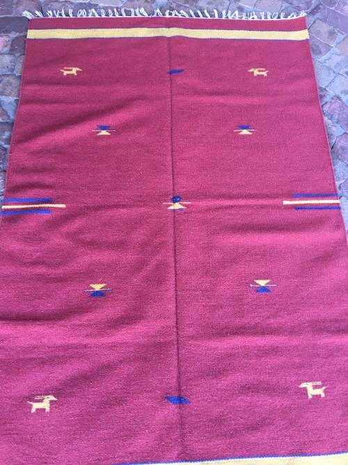 GORGEOUS HANDMADE GENUINE TRIBAL INDIAN DHURRIE KELIM CARPET - 1800 x 1155mm