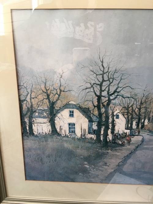 WOW !!! A stunning large framed landscape print signed by Mel Brigg 1980