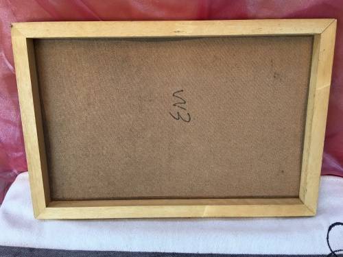 WOW !!! AN OLD PRINT ON BLOCK BOARD "The stables at Annadale Stellenbosch" signed