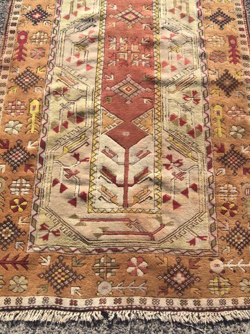 GORGEOUS GENUINE WOOL HAND KNOTTED TURKISH MILAS BAROQUE PERSIAN CARPET 2160 X 1200mm