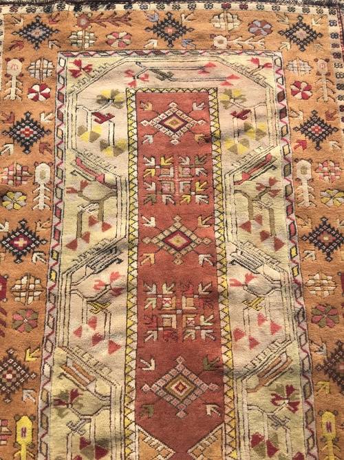 GORGEOUS GENUINE WOOL HAND KNOTTED TURKISH MILAS BAROQUE PERSIAN CARPET 2160 X 1200mm