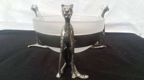Stunning Diana Carmichael Cheetah Africa Collection, Triple sitting Dish 170mm