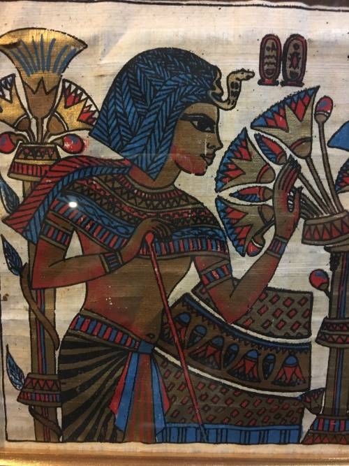 WOW !!! STUNNING FRAMED EGYPTIAN PAINTING ON PAPYRUS  500 X 400mm
