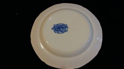 Burleigh Ware blue and white Willow vintage 1930s  serving plate. 21cm