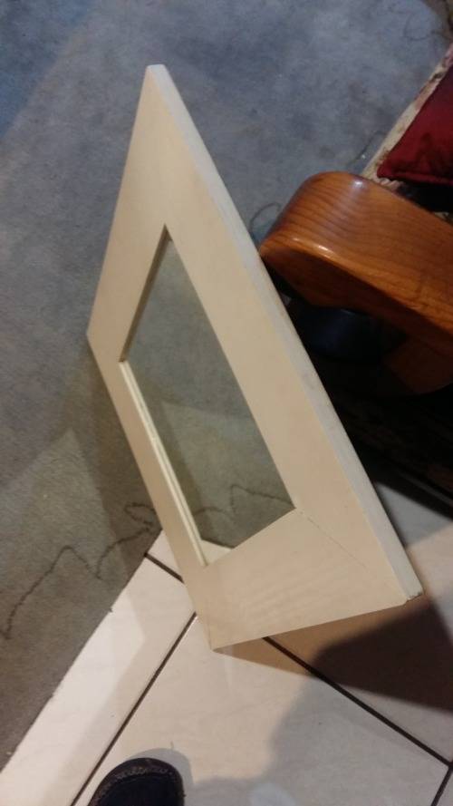 Lovely Beach style shabby chick white washed wooden mirror. 52 cm x 52 cm