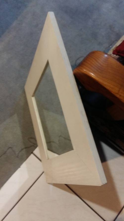 Lovely Beach style shabby chick white washed wooden mirror. 52 cm x 52 cm