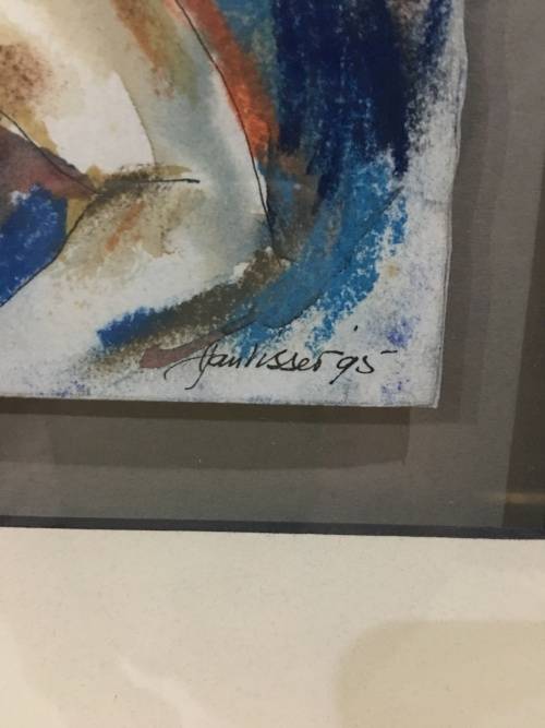 STUNNING!!! NUDE WATER COLOR BY FAMOUS S.A.ARTIST JAN VISSER 1995 - EXCELLENT INVESTMENT