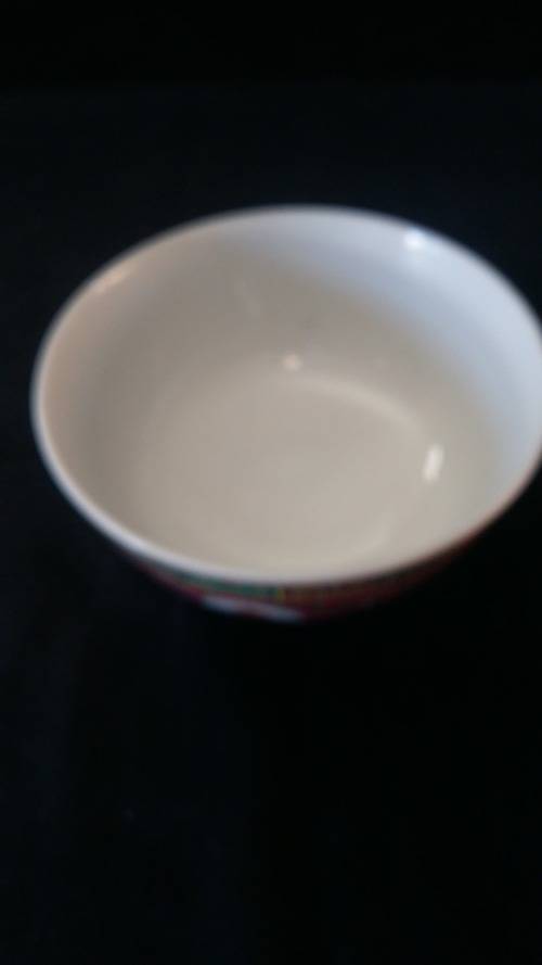 An absolute Beautiful Vintage Chinese Red, yellow and teal Rice Bowl, Stamped