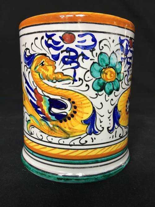 A VINTAGE HIGHLY COLLECTIBLE ITALIAN DERULA CERAMICS COFFEE MUG