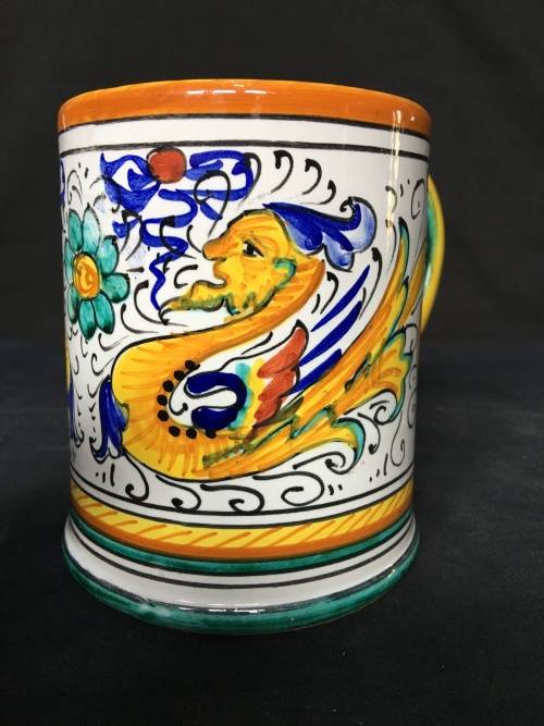 A VINTAGE HIGHLY COLLECTIBLE ITALIAN DERULA CERAMICS COFFEE MUG