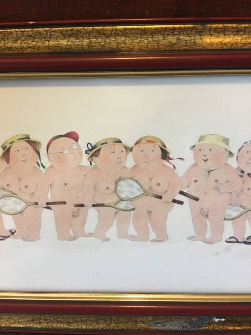 WOW !!! FABULOUS FRAMED LIGHT HEARTED SATIRICAL PRINT SET BY DIANE L PATTERSON
