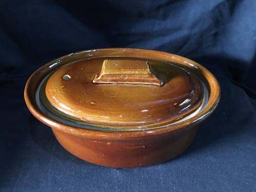 WOW !!!! AWESOME GLAZED CERAMIC LIDDED DISH