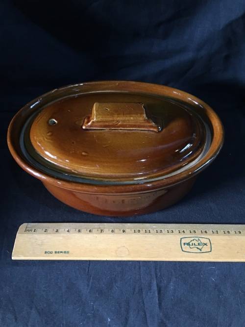 WOW !!!! AWESOME GLAZED CERAMIC LIDDED DISH