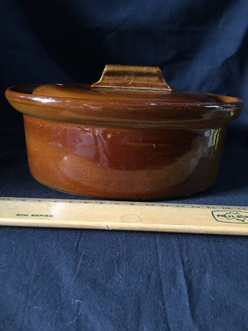 WOW !!!! AWESOME GLAZED CERAMIC LIDDED DISH