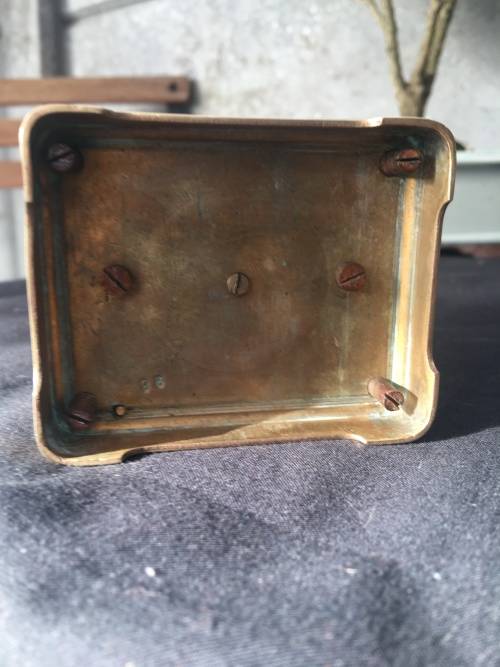 WOW !!!! CLASSIC BRASS FRENCH CARRIAGE CLOCK STAMPED "MADE IN FRANCE" WITH A PORCELAIN FACE