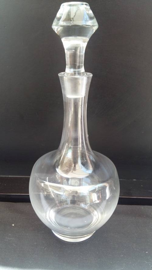 Beautiful Vintage Fine Fluted  Glass Decanter with beautiful heavy glass stopper