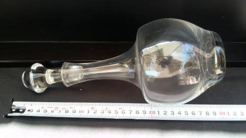 Beautiful Vintage Fine Fluted  Glass Decanter with beautiful heavy glass stopper