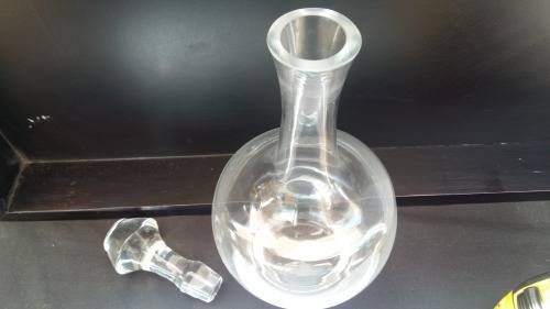 Beautiful Vintage Fine Fluted  Glass Decanter with beautiful heavy glass stopper