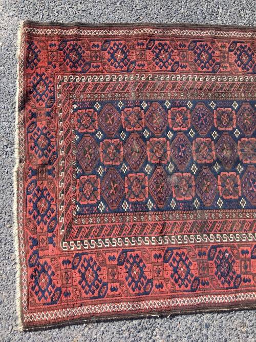 STUNNING ANTIQUE NICELY WORN PURE WOOL HAND KNOTTED BALUCHISTAN PERSIAN CARPET  2200 X 1200mm