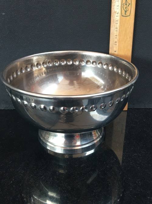 Stunning   Silver plated on Brass bowl 16.5 cm