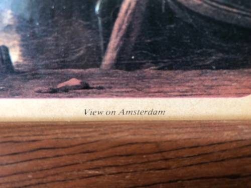 WOW !!! STUNNING FRAMED LUDOLF BACKHUYSEN PRINT TITLED "VIEW OF AMSTERDAM" FRAMED BEHIND GLASS