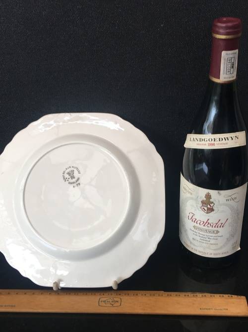 Lord Nelson Pottery England Display Plate with H.M.S. Victory ship. Gold Gilt Edging.