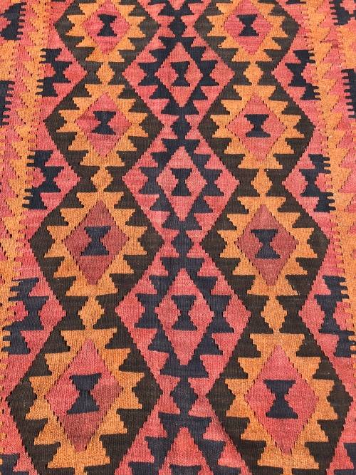 FANTASTIC LARGE PURE WOOL HAND KNOTTED FLAT WEAVE SHIRAZ KILIM PERSIAN CARPET 3000 X 2000mm