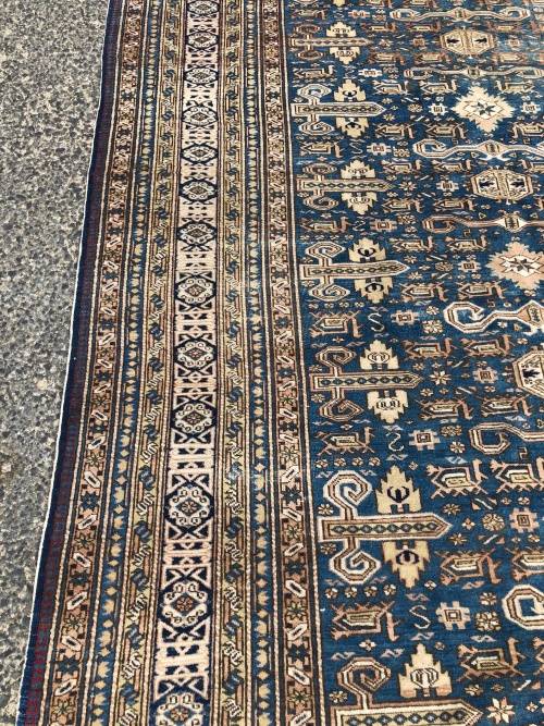 A BEAUTY !!!  NICELY WORN LARGE PURE WOOL HAND KNOTTED ANTIQUE ARDABIL PERSIAN CARPET 2730 X 1620mm
