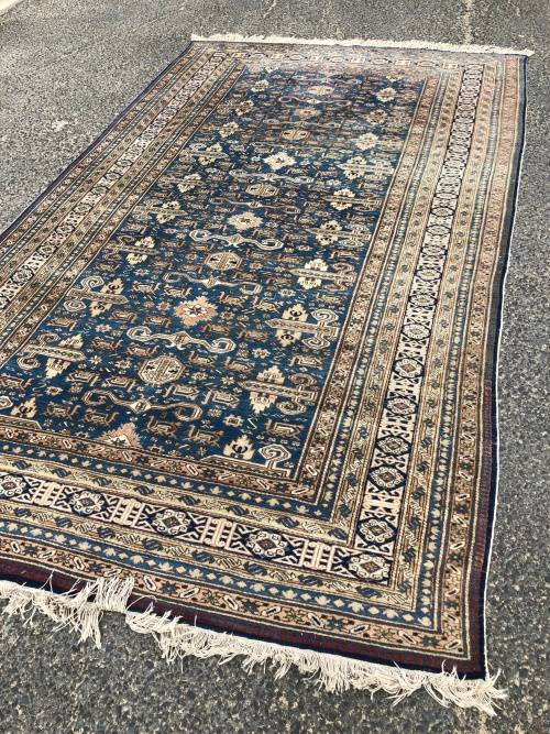 A BEAUTY !!!  NICELY WORN LARGE PURE WOOL HAND KNOTTED ANTIQUE ARDABIL PERSIAN CARPET 2730 X 1620mm