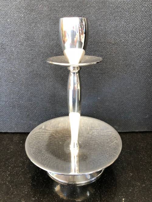 WOW !!! STUNNING HEAVY SILVER PLATED CANDLE STICK MADE IN ENGLAND clearly marked