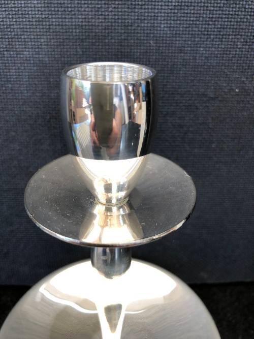 WOW !!! STUNNING HEAVY SILVER PLATED CANDLE STICK MADE IN ENGLAND clearly marked