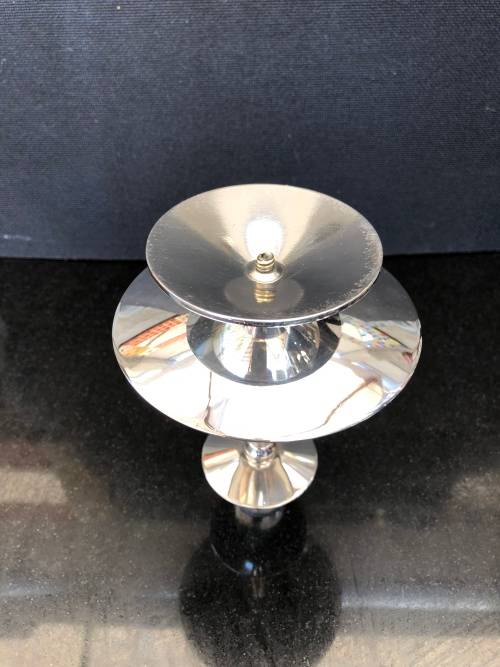 WOW !!! STUNNING HEAVY SILVER PLATED CANDLE STICK MADE IN ENGLAND clearly marked