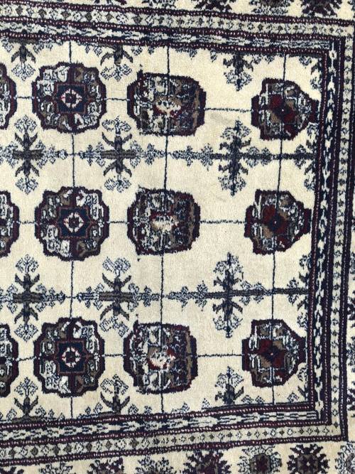 WOW !!! STUNNING RARE PURE WOOL HAND KNOTTED TRADITIONAL MORI BOKHARA PERSIAN RUG 2220 X 1180mm