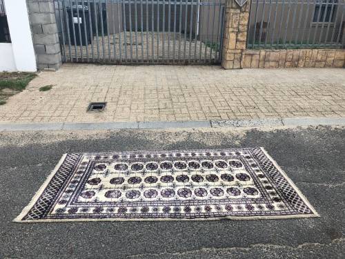 WOW !!! STUNNING RARE PURE WOOL HAND KNOTTED TRADITIONAL MORI BOKHARA PERSIAN RUG 2220 X 1180mm