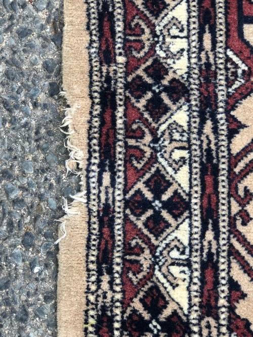 WOW !!! STUNNING PURE WOOL HAND KNOTTED UNUSUAL TRADITIONAL MORI BOKHARA PERSIAN RUG 2000 X 1170mm