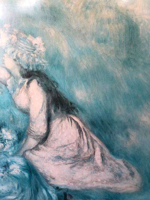 WOW !!! STUNNING LARGE FRAMED PRINT OF AN ORIGINAL PAINTING BY FRENCH ARTIST RENOIR
