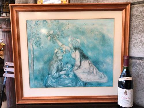 WOW !!! STUNNING LARGE FRAMED PRINT OF AN ORIGINAL PAINTING BY FRENCH ARTIST RENOIR