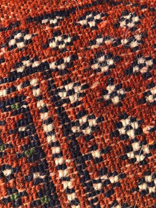 WHAT A BEAUTY - RARE TASSELED PURE WOOL HAND KNOTTED TURKMAN YAMOUT PERSIAN PRAYER RUG 1300 X 830mm