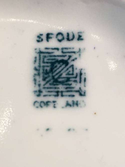 Ultra Rare c1875 Spode Blue & White Willow pattern Scalloped Porcelain Bowl in Silver plated holder